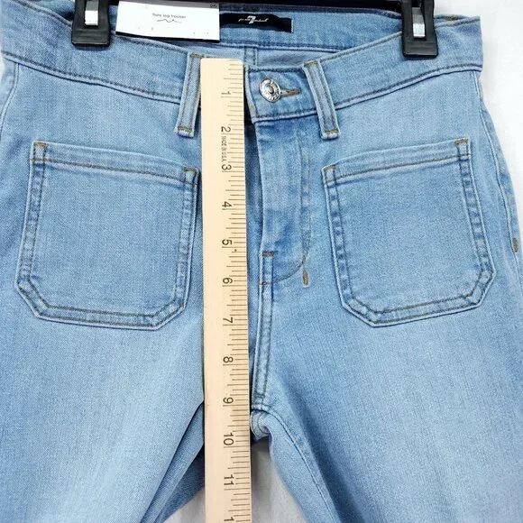 7 For All Mankind Dojo Tailorless Flare Leg Jean Size 25 Slim Evolution